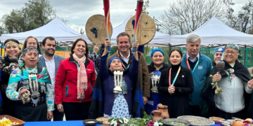 CON CEREMONIA MAPUCHE, SANTIAGO 2023 PRESENTÓ LA ANTORCHA DE LOS JUEGOS